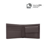 Sony Short Wallet With Coin Compartment Men's Wallet - Dark Brown