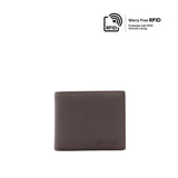 Sony Short Wallet With Coin Compartment Men's Wallet - Dark Brown