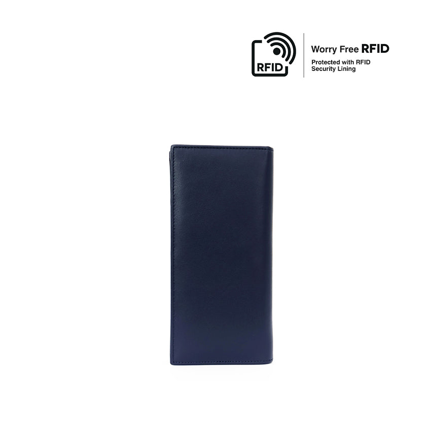 Royce Long Men's Wallet - Navy