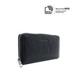 Raiden Long Zip Men's Wallet - Black