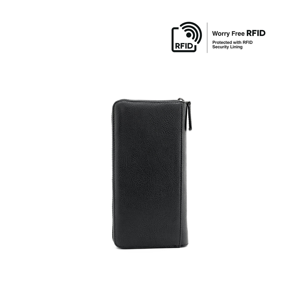 Reagan Long Zip Men's Wallet - Black