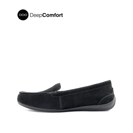 Nora Venetian Women's Shoes - Black Nubuck Leather