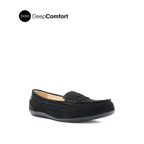 Nora Penny Women's Shoes - Black Nubuck Leather