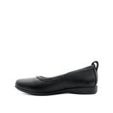 Sarita Slip On Women's Shoes - Black Coated Leather
