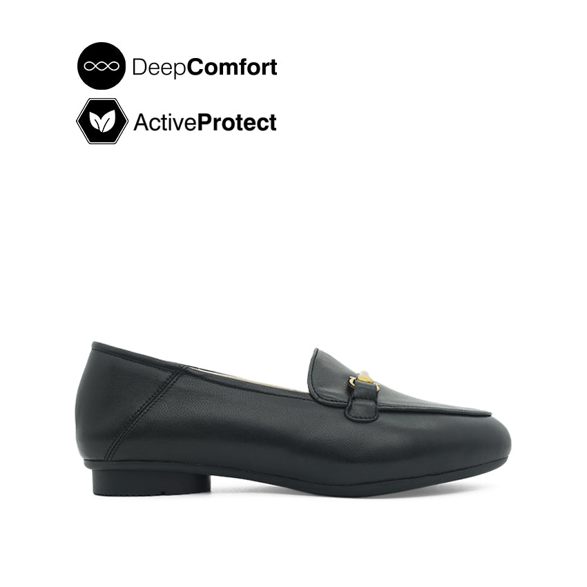 Discount on Hush Puppies  shoes - SKU: Gwin Metal Bit Loafer Women's Shoes - Black Leather