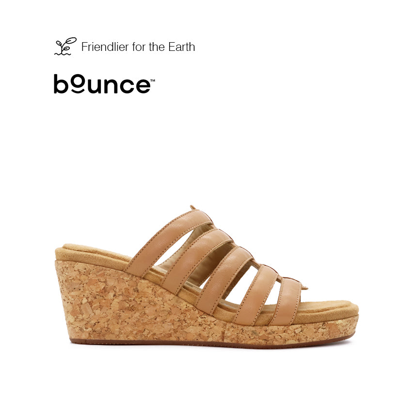 Discount on Hush Puppies  shoes - SKU: Willow Slide Women's Wedge Sandals - Deep Beige Leather