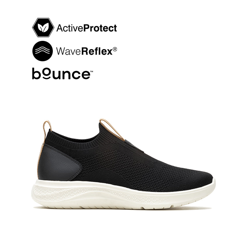 Elevate Knit Slip Women's Shoes Bold Black Knit – Hush Puppies