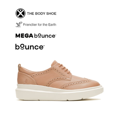 Joy Wingtip Women's Shoes - Tan Leather