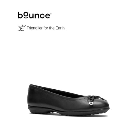 Alice Bow Flat Women's Shoes - Bold Black Leather