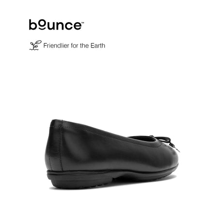 Alice Bow Flat Women's Shoes - Bold Black Leather