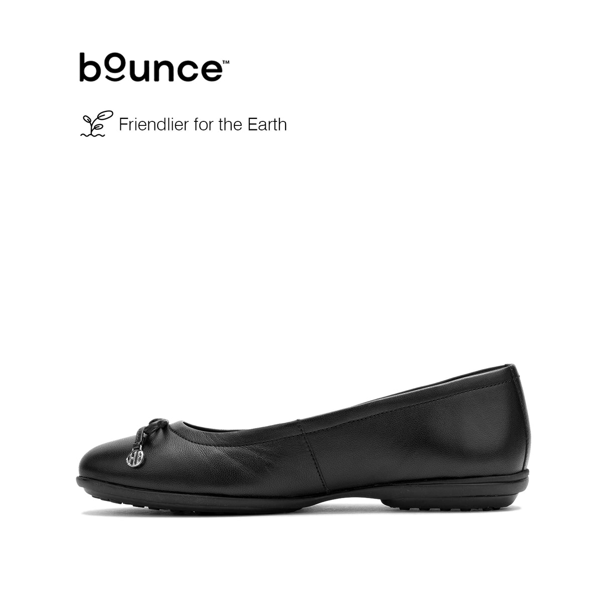 Alice Bow Flat Women's Shoes - Bold Black Leather