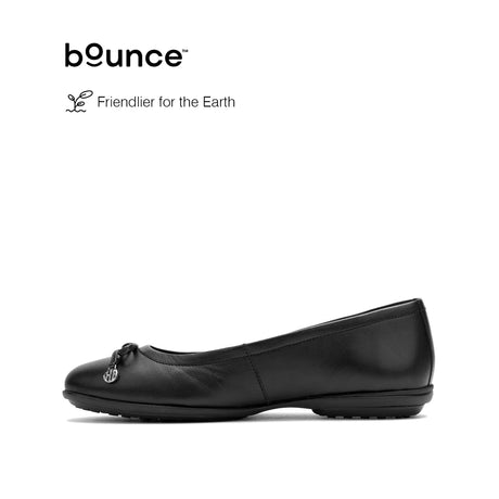 Alice Bow Flat Women's Shoes - Bold Black Leather