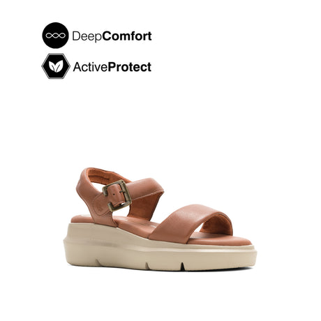 Uplift Qtr Strap Women's Sandals - Cognac Leather