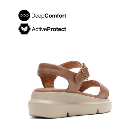 Uplift Qtr Strap Women's Sandals - Cognac Leather