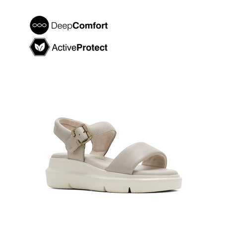 Uplift Qtr Strap Women's Sandals - Light Taupe Leather