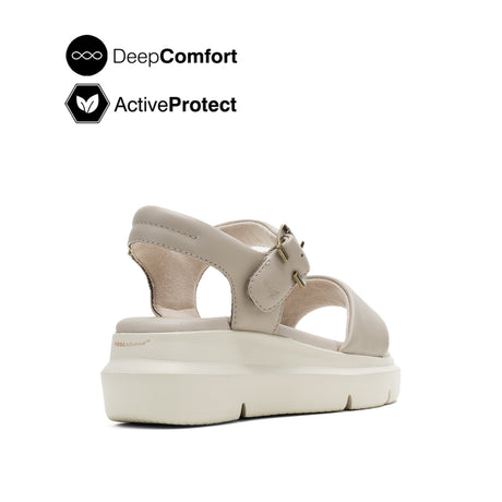 Uplift Qtr Strap Women's Sandals - Light Taupe Leather