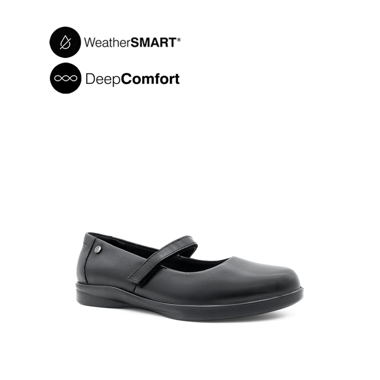 Kate Mary Jane PT Women's Shoes - Black Leather WP