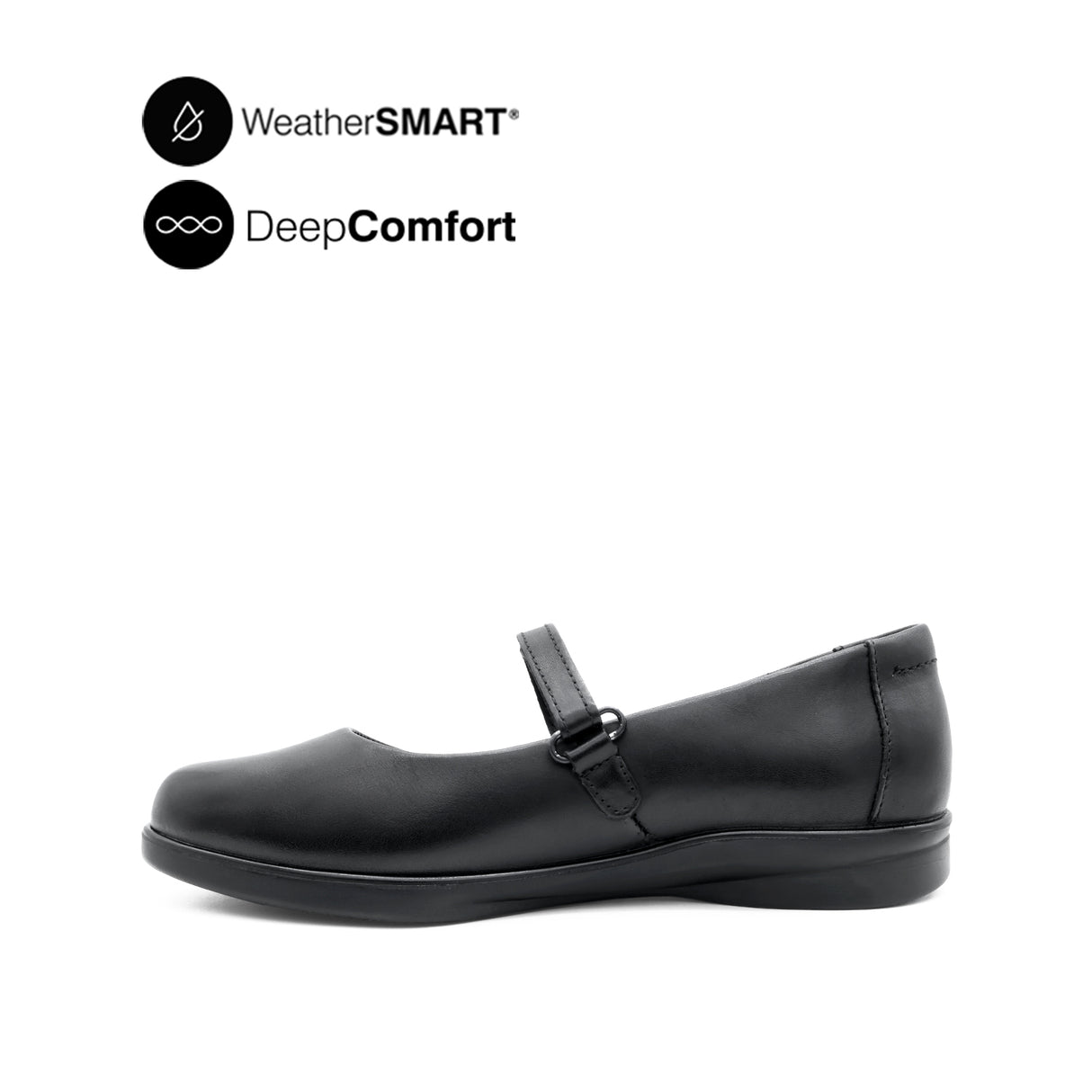 Kate Mary Jane PT Women's Shoes - Black Leather WP