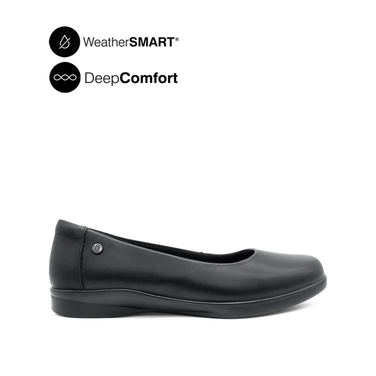 Kate Slip On PT Women's Shoes - Black Leather WP