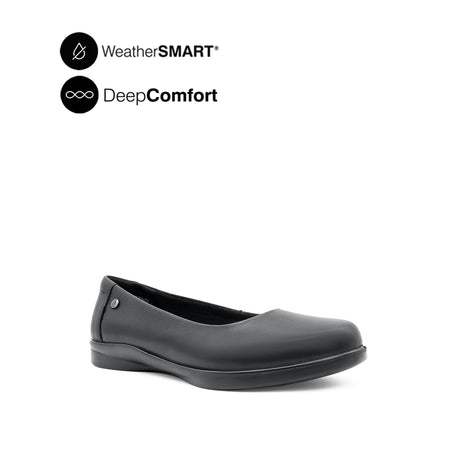 Kate Slip On PT Women's Shoes - Black Leather WP