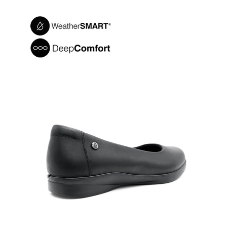 Kate Slip On PT Women's Shoes - Black Leather WP