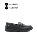 Kate Metal Bit Women's Shoes - Black Leather WP