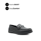 Kate Metal Bit Women's Shoes - Black Leather WP