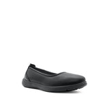 Samara Slip On Women's Shoes - Black Coated Leather