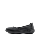 Samara Slip On Women's Shoes - Black Coated Leather