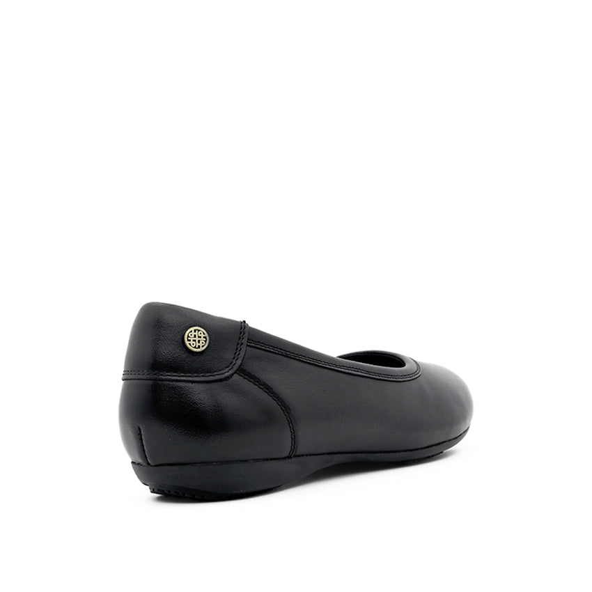 Maia Slip On PT Women's Shoes - Black Leather