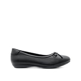 Stormi Bow Women's Shoes - Black Coated Leather