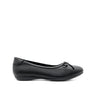 Stormi Bow Women's Shoes - Black Coated Leather