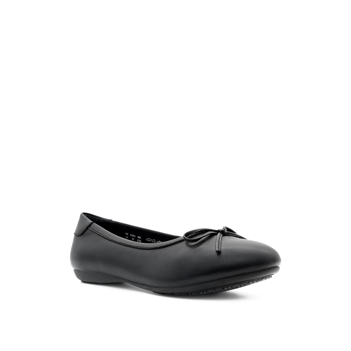 Stormi Bow Women's Shoes - Black Coated Leather