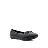 Stormi Bow Women's Shoes - Black Coated Leather