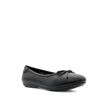 Stormi Bow Women's Shoes - Black Coated Leather