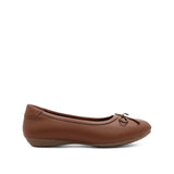 Stormi Bow Women's Shoes - Tan Coated Leather