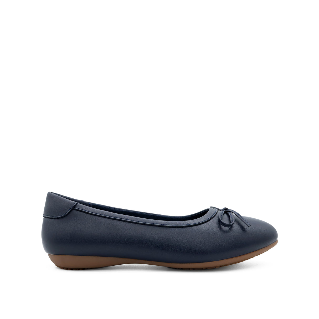 Stormi Bow Women's Shoes - Navy Coated Leather