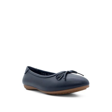 Stormi Bow Women's Shoes - Navy Coated Leather