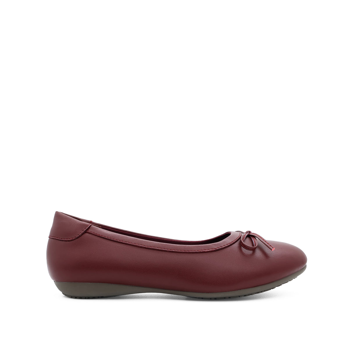 Stormi Bow Women's Shoes - Wine Coated Leather