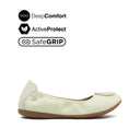Georgie Medallion Women's Shoes - Cream Fabric Leather