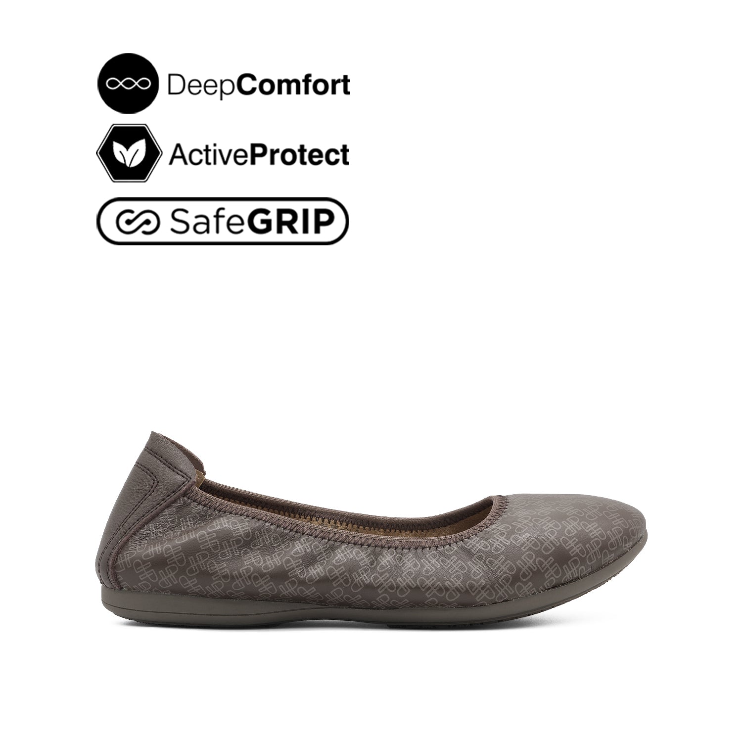 Discount on Hush Puppies  shoes - SKU: Georgie Slip On Pt Women's Shoes - Brown Monogram Fabric Leather
