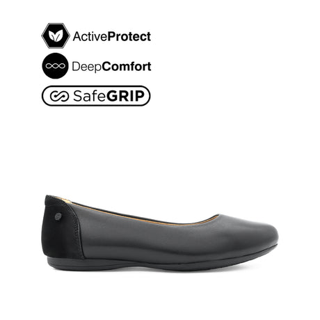 Georgie Plain Toe Women's Shoes - Black Leather