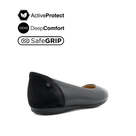 Georgie Plain Toe Women's Shoes - Black Leather