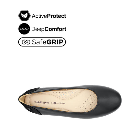 Georgie Plain Toe Women's Shoes - Black Leather