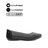 Georgie Plain Toe Women's Shoes - Black Leather