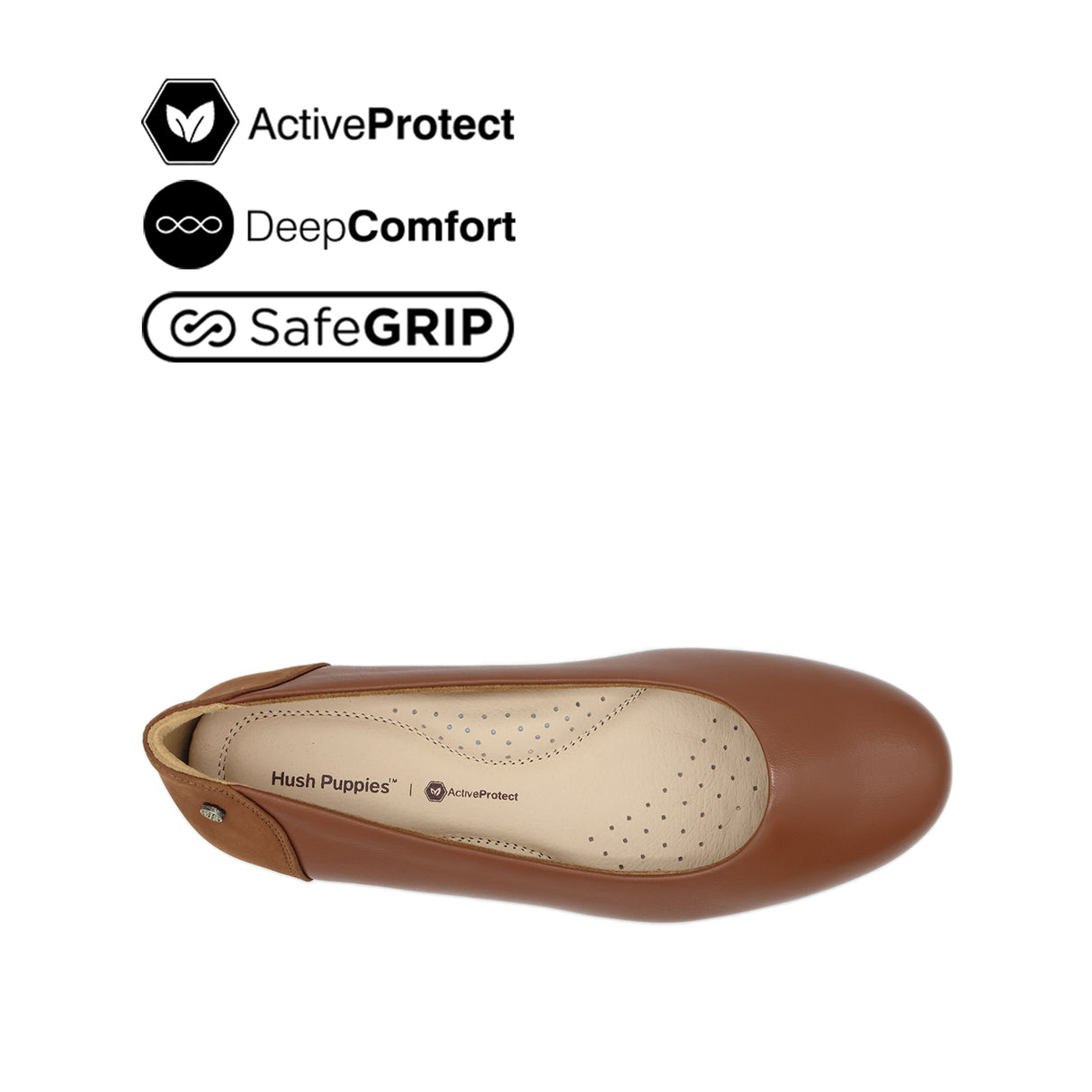 Georgie Plain Toe Women's Shoes - Tan Leather