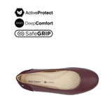 Georgie Plain Toe Women's Shoes - Wine Leather