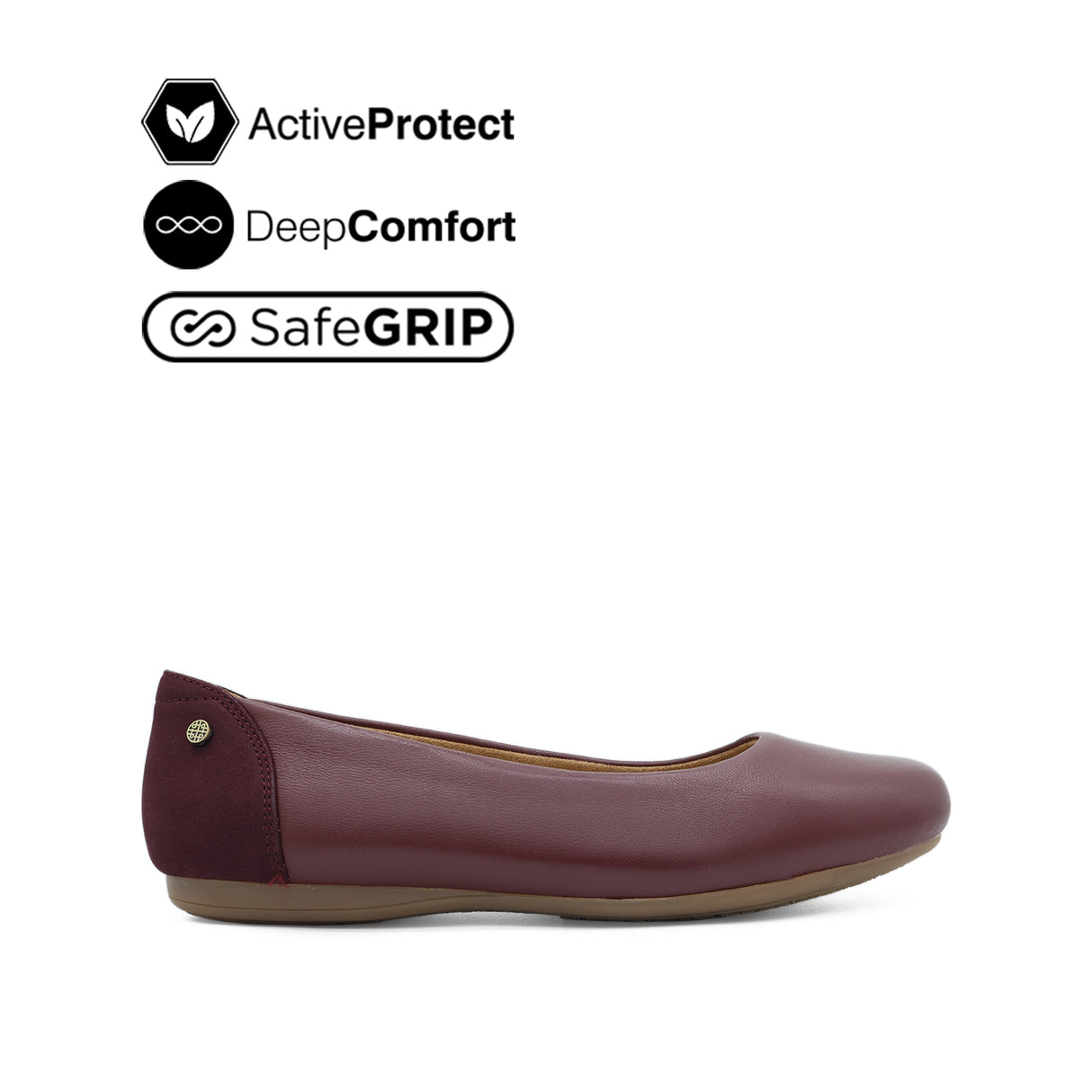Georgie Plain Toe Women's Shoes - Wine Leather