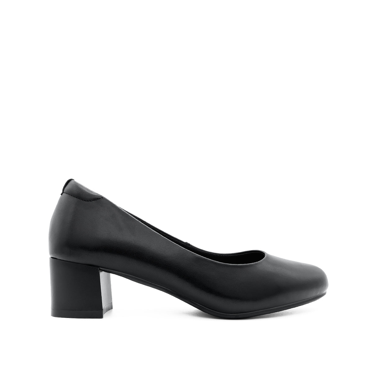 Serene Pump Women's Shoes - Black Coated Leather