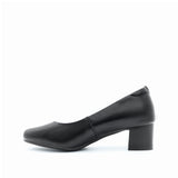 Serene Pump Women's Shoes - Black Coated Leather